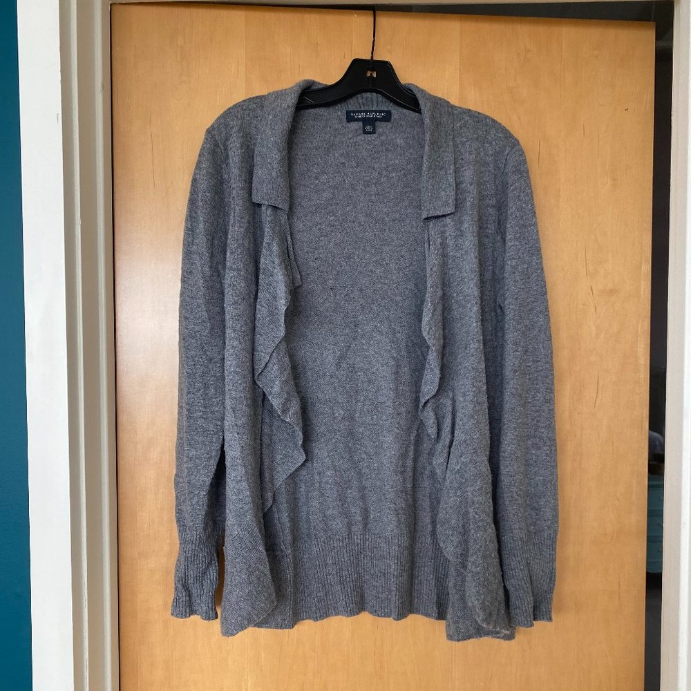 Wool/Cashmere blend open front cardigan